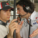 Sauber Standing Behind Esteban Gutierrez