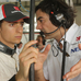 Sauber Standing Behind Esteban Gutierrez