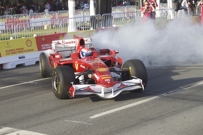 Ferrari Rockets Through Doha, Qatar, to Open Qatar Motor Show