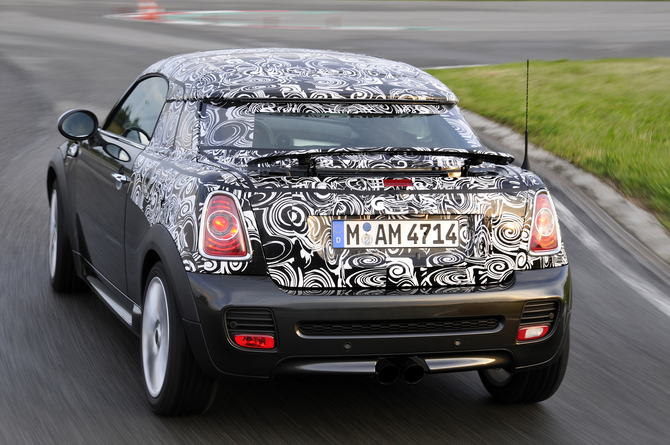 MINI shows-off camouflaged future Coupé model