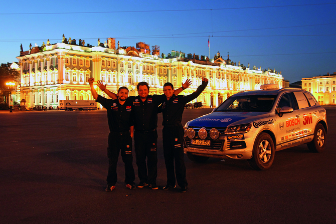 The men made it to St. Petersburg last night