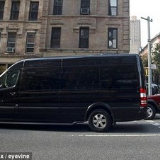 Driving commuters around the Benz: New York City's wealthiest enjoy hidden luxury in Mercedes vans that take up half the