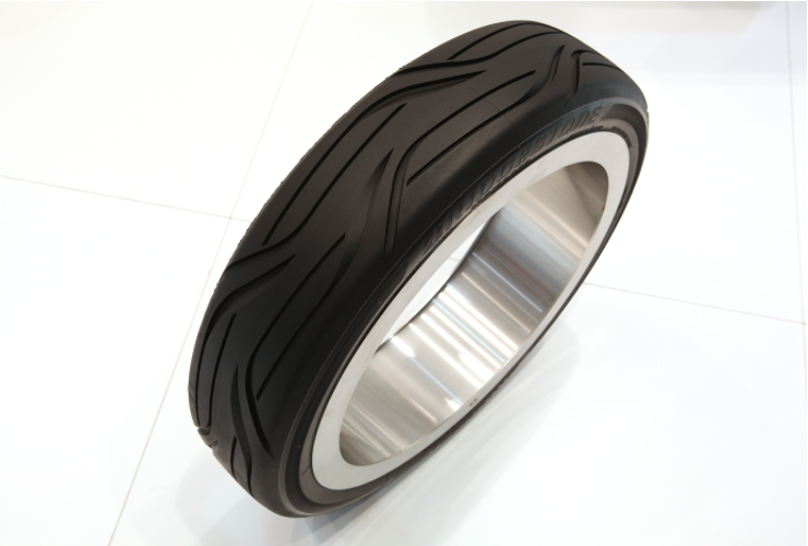 The tire is made from plant material and biomass