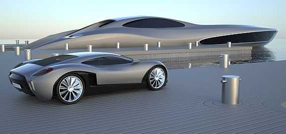 Stand Craft 122 Superyacht Concept That Comes with a Supercar