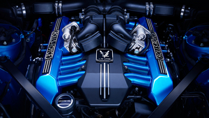 The engine has also been painted in blue