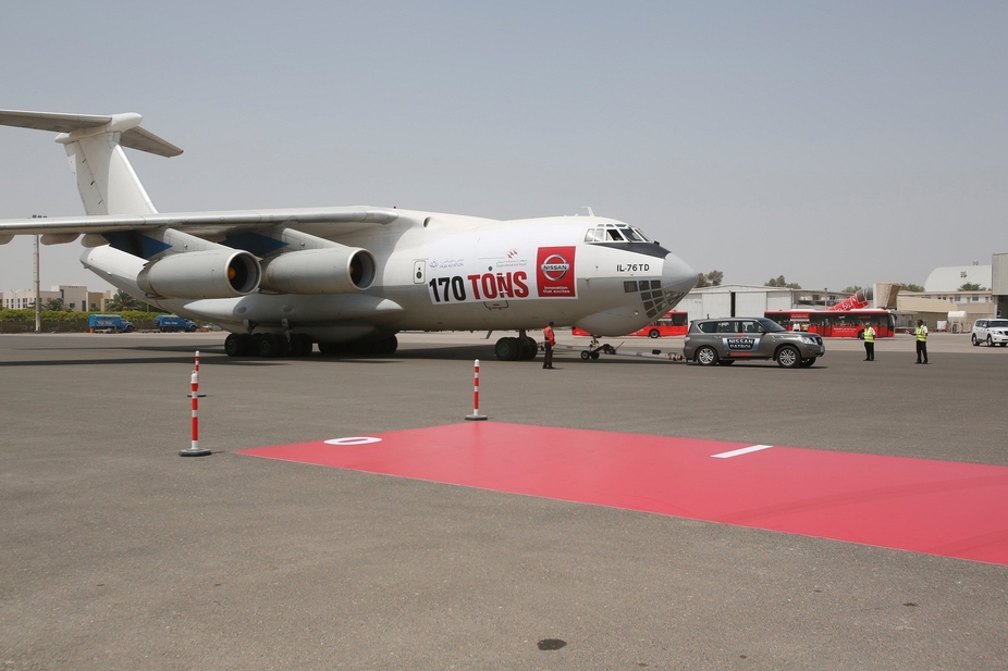 It is the heaviest plane ever towed by a production car