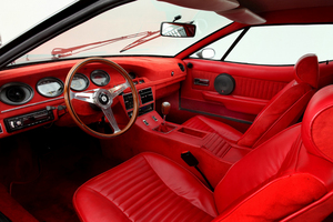 The interior was completely recovered in red leather