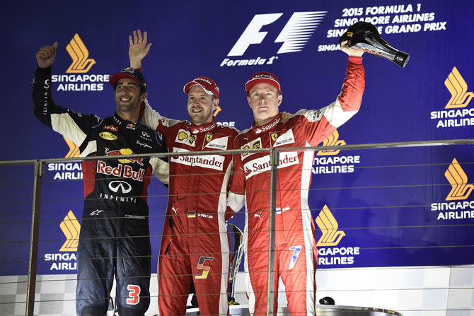 Vettel conquistou terceira vitória para a Ferrari