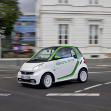 Graças à bateria de 17.6 kWh, o fortwo electric tem uma autonomia de 145 quilómetros em trânsito urbano