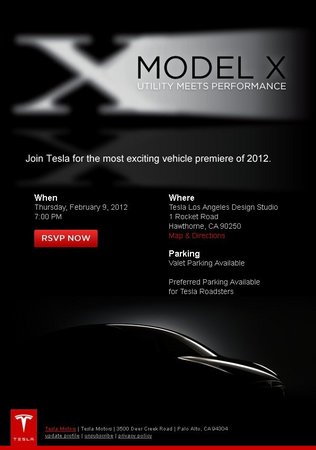 Tesla Revealing Model X Crossover on Internet on February 9