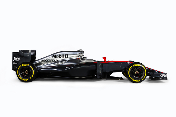 The MP4-30 is the only car that will compete with the Honda RA615H Hybrid engine in 2015