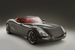 The car seems inspired by the Jaguar E-Type at the front
