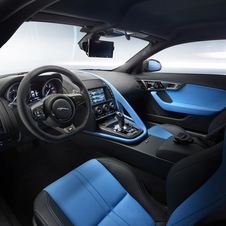 The interior of the vehicle receives the colours of Team Sky