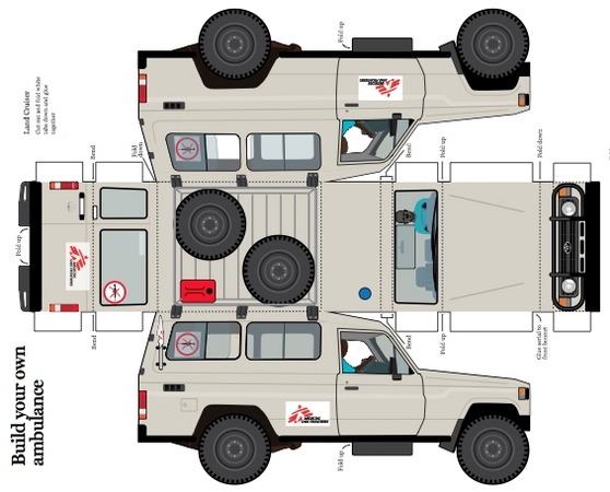 O Land Cruiser em papel parece ser bastante fácil de construir