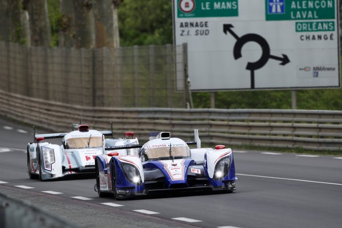 At times Toyota held the fastest lap on track