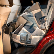 The car has quick-folding rear seats