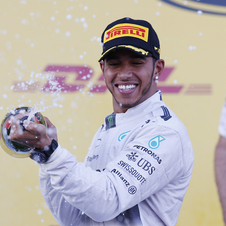 Hamilton won his ninth win of the season