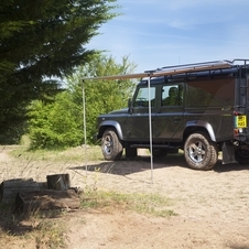 The truck has extra lighting and a winch system to launch a boat