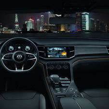 Volkswagen packed the concept with technology including two large LCD screens and Nappa leather