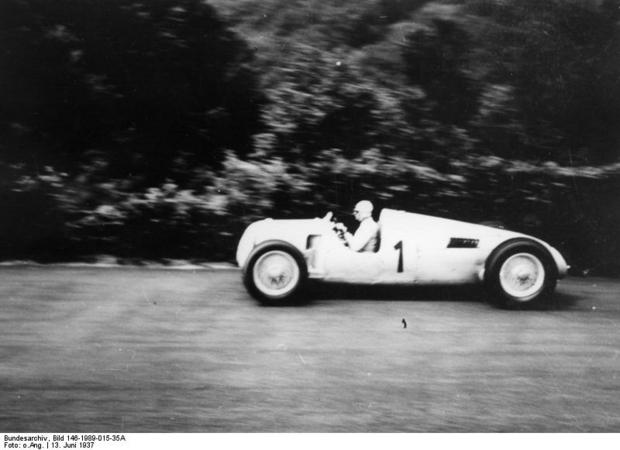 Bernd Rosemeyer at the Nürburgring, 1937