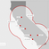 The map of the first six California charging stations 