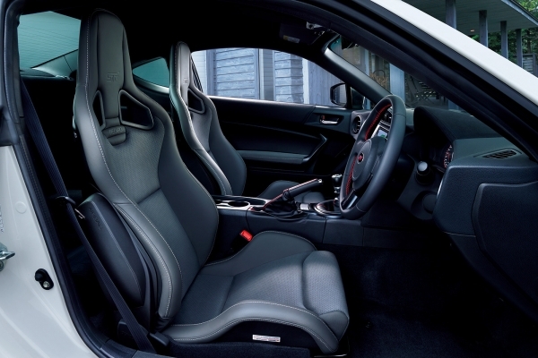 The seats are leather an Alcantara