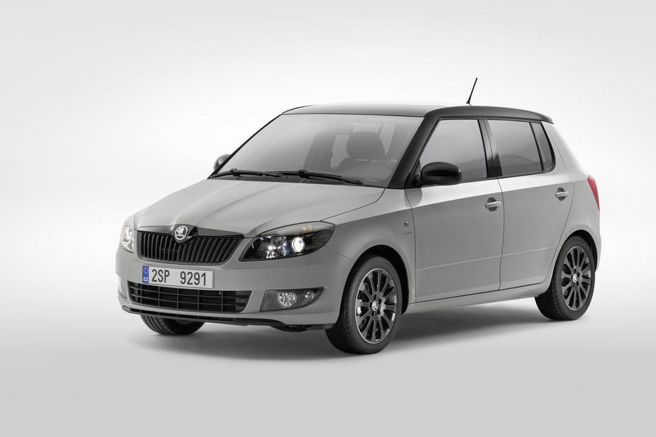 The Fabia Reaction adds charcoal and black trim. 