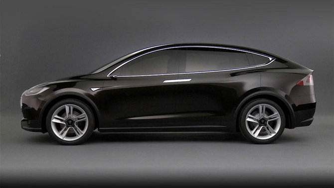 The early concepts for the Tesla Model X had no side mirrors