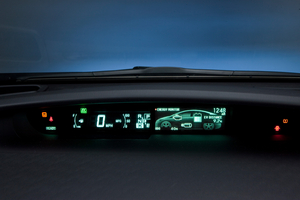 The car also has extra gauges for displaying driving data
