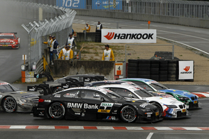 The Norisring race is often especially heavy in crashes because there is little runoff