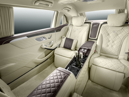 Mercedes describes the cabin of the new Pullman as a lounge that offers the ultimate luxury experience and exclusivity