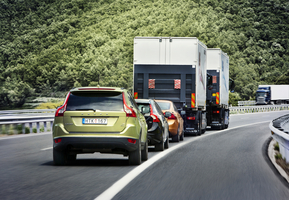 The road trains could promote safer transportaton...