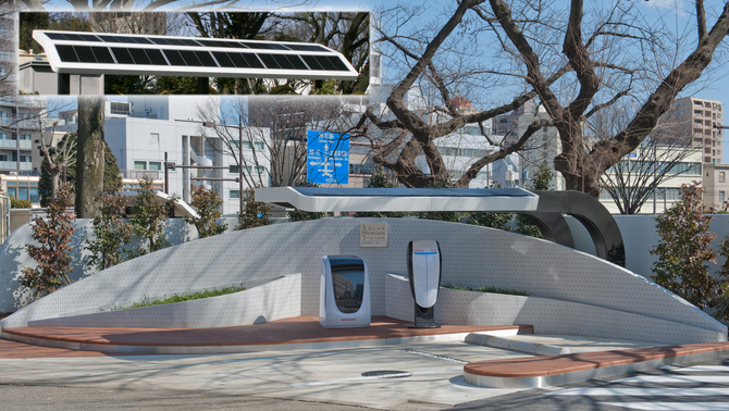 The solar-powered hydrogen station