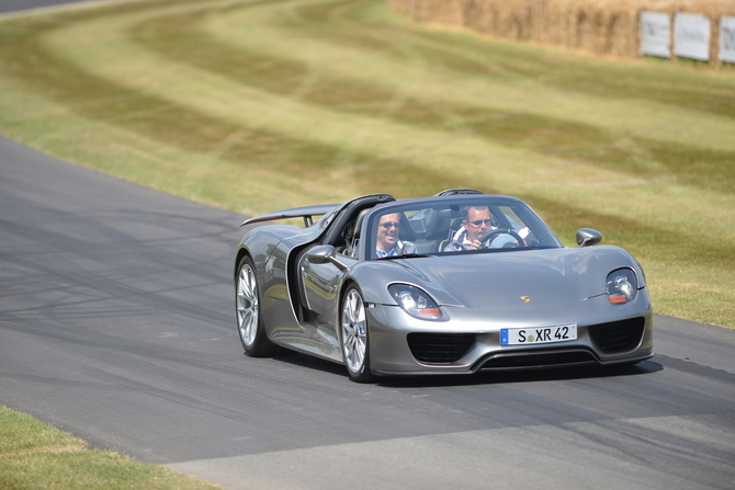 Porsche gave the 918 Spyder its UK debut at the Goodwood Festival of Speed