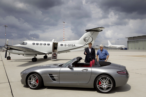 Jay Leno Vists AMG in Affalterbach to Test Drive SLS Convertible with Video