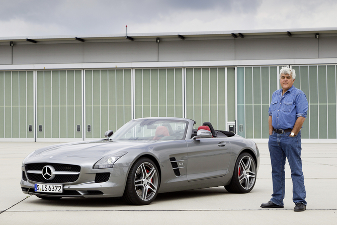 Jay Leno Vists AMG in Affalterbach to Test Drive SLS Convertible with Video