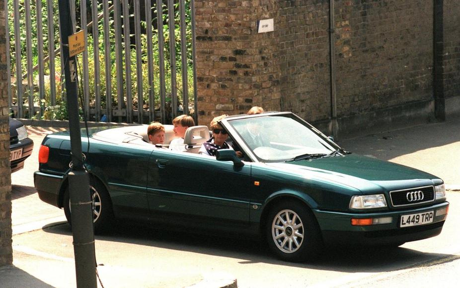 Photos show Diana driving the car