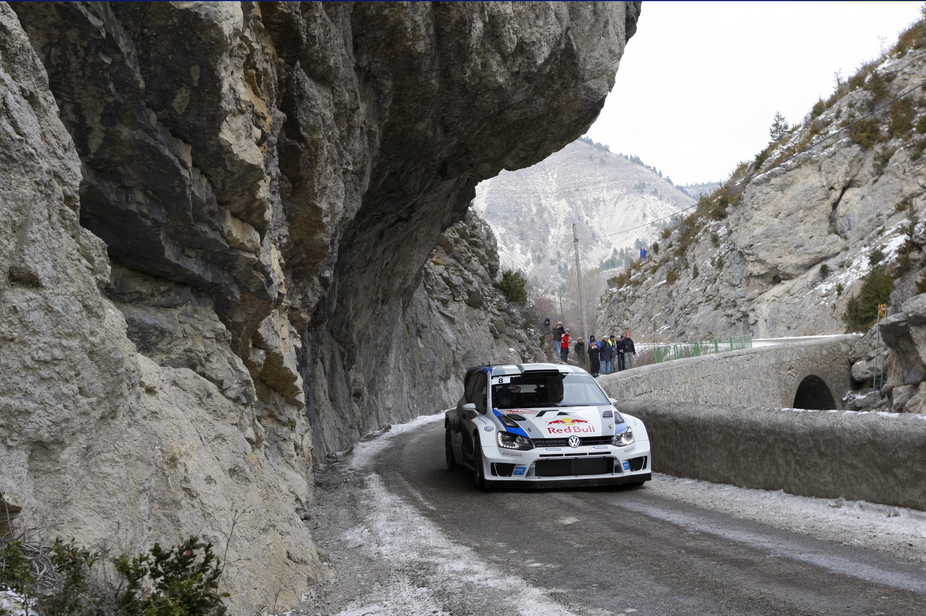 Sebastien Ogier took second in the Rally Monte Carlo