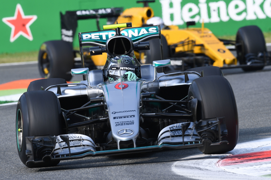 Rosberg led the race from start to finish, crossing the checkered flag with a 15 second lead over Hamilton