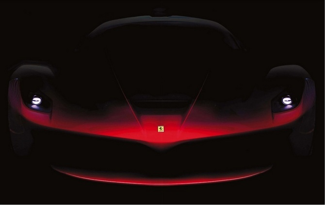 Ferrari divulgou duas imagens do seu novo supercarro na sua revista oficial em dezembro