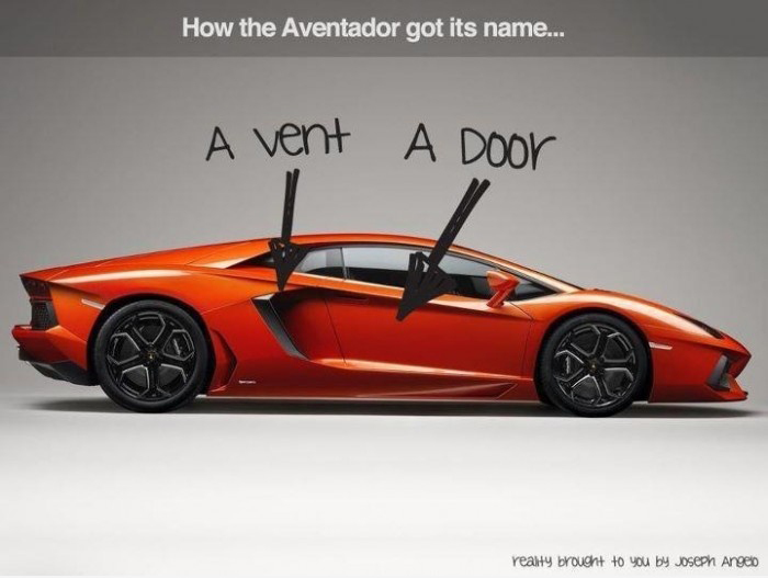 A vent   a door = a new Lambo