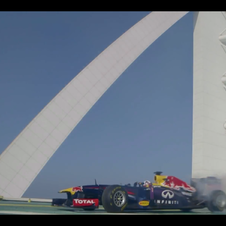 Coulthard drove the car to celebrate the fourth straight world championship