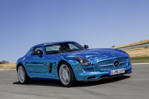 Mercedes presented what it calls the "fastest electric-powered series production vehicle in the world" – the SLS AMG Coupé Electric Drive