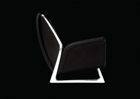 De Silva's design is made from aluminum and leather