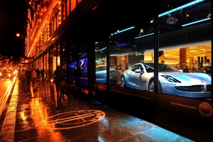 Fisker Karma Displayed in Harrods Window