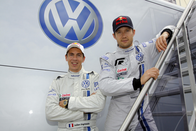 Sebastien Ogier e Julien Ingrassia é a dupla que irá correr com o Polo R WRC em Itália