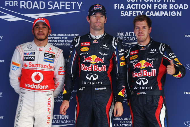 Vettel and Hamilton were second and third in Korean GP Qualifying