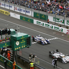 The second-place Toyota finished a lap down from the winner