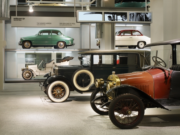 The museum displays even Skoda's oldest cars