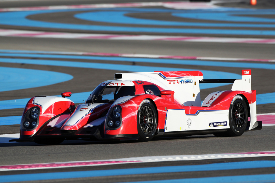 The TS030 Hybrid competes for Toyota Racing